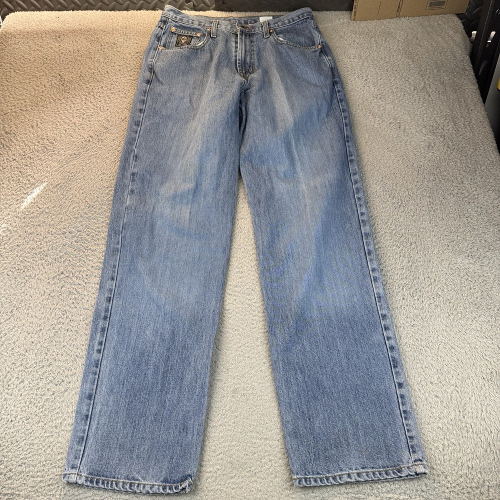 Cinch Relaxed Straight Jeans Mens 33x34 Denim Blue Western Medium Wash Workwear